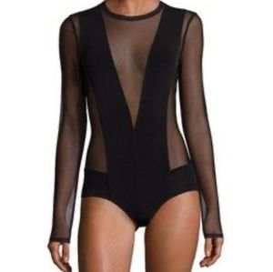 Bcbgmaxazria sheer mesh bodysuit